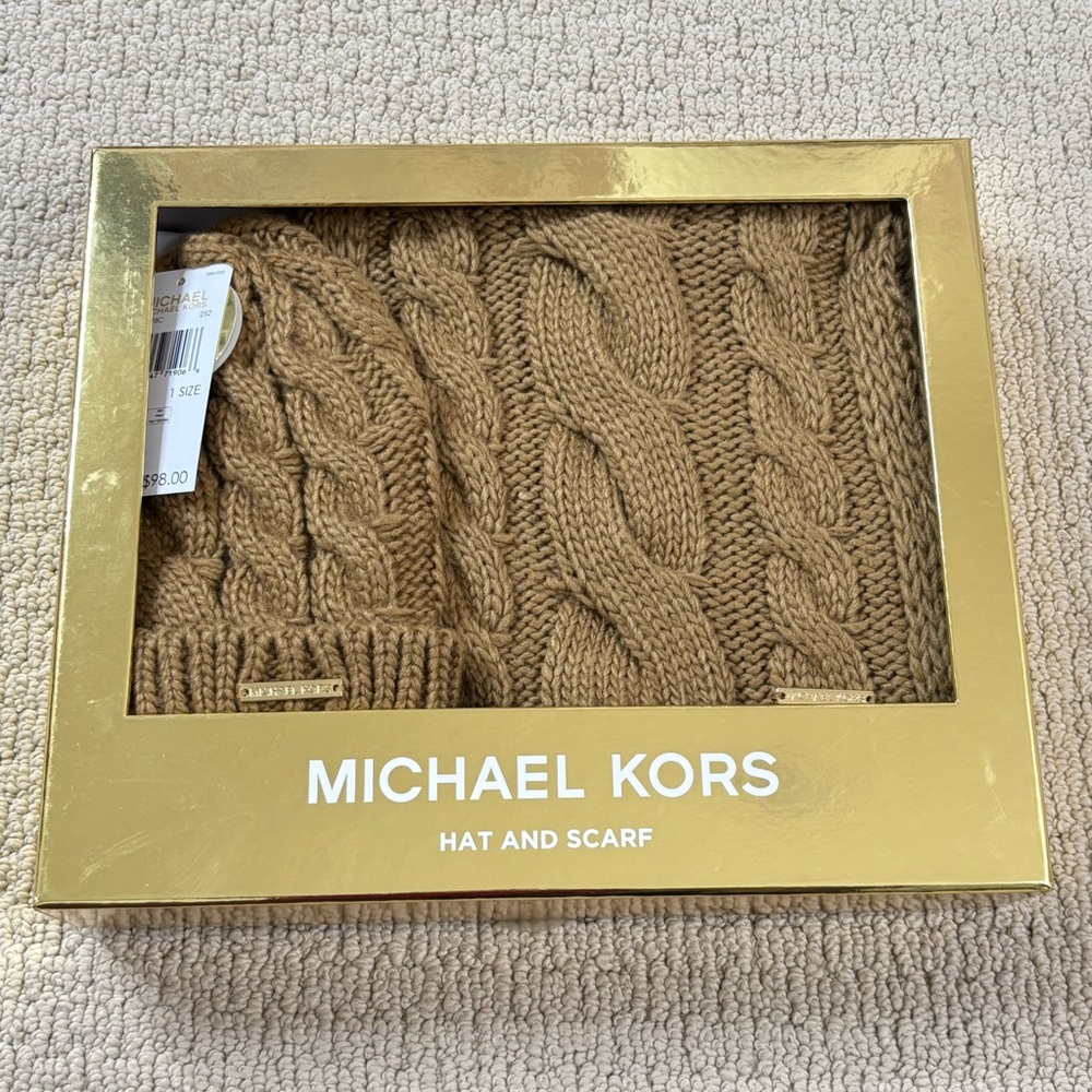 Michael Kors Hat and Scarf Set